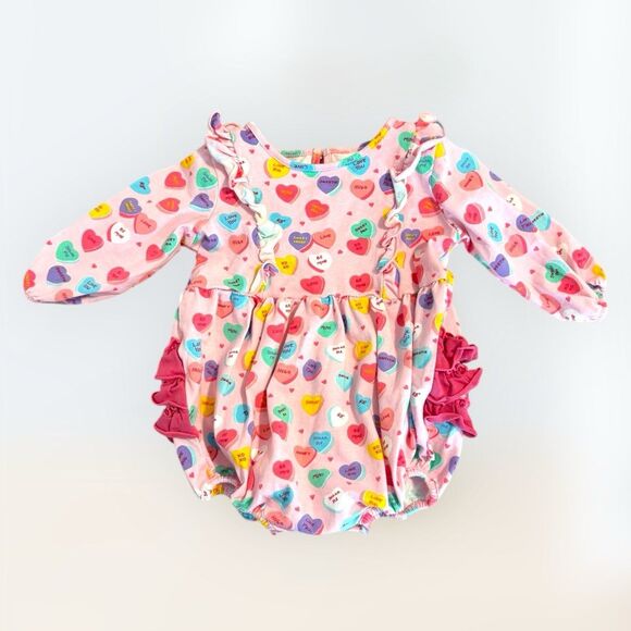 Ruffle Butts Long Sleeve Waterfall Bubble Romper | Size 12/18 Months - Picture 1 of 2